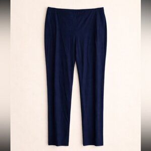 EILEEN FISHER Washable Stretch Crepe Pant Women 2X Blue Pull On Career Capsule